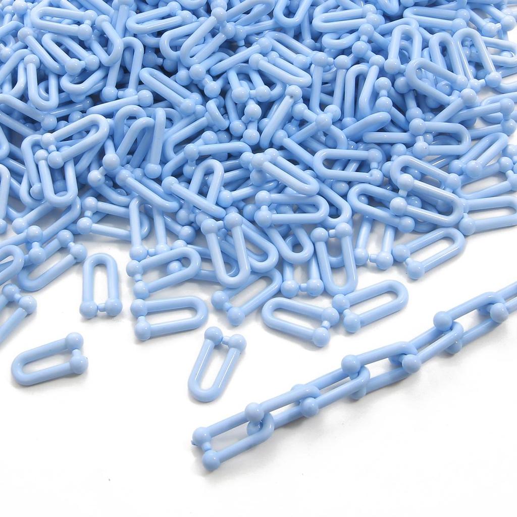 Mixed Color Acrylic U Shape Ring Beads Connector Link Chain for Jewelry 20/50 Pcs