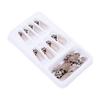 24pcs Leopard Print Faux Pearl False Nails Girls Full Cover Fake Nail Tip Manicure Tool