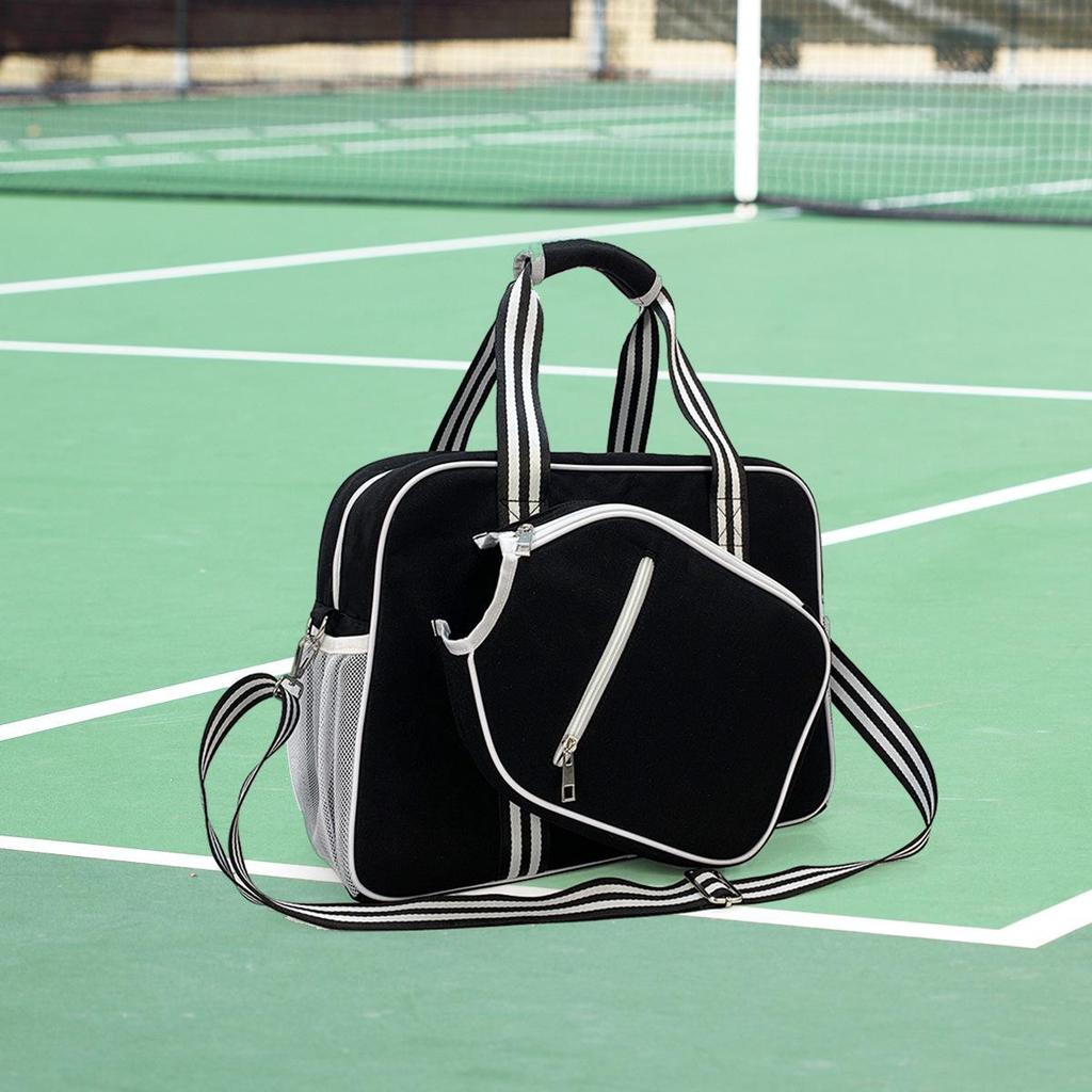 2025 Portable Sports Bag for Badminton, Tennis & Pickleball - Fits 2 Rackets, Handheld, Large-Capacity, Down Cotton