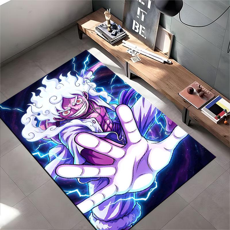 White-Haired Warrior with Lightning Suitable As a Non-slip Mat for the Living Room or Bedroom Sofa