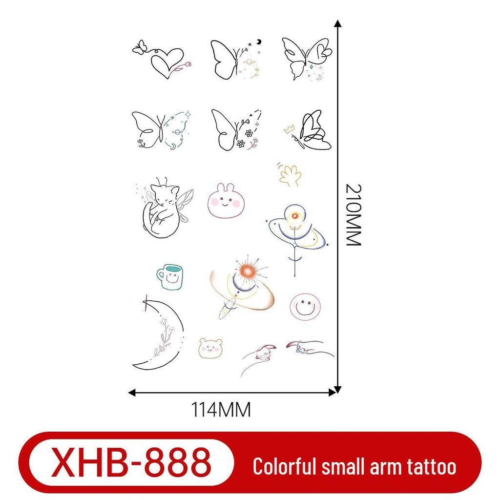 Colorful Butterfly Tattoo: Long-lasting, Waterproof, Semi-permanent Arm Art for a Fresh, Cool Look