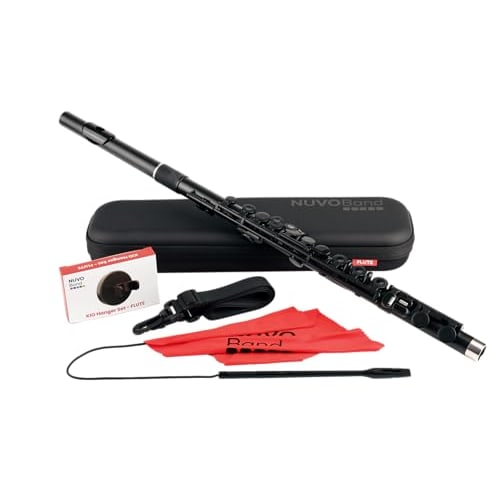 Πλαστικό Πνευστό Όργανο NUVOBand NB300FBK, Πλήρως Αδιάβροχο, Φλάουτο Ντο, Μαύρο, Περιλαμβάνει Θήκη, Κρεμάστρα Τοίχου, Σουαβίλια και Δακτυλοθεσία