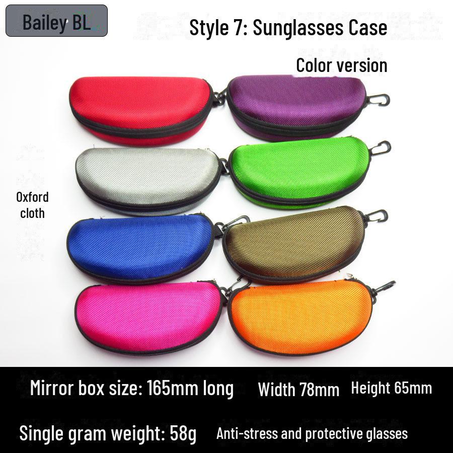 Cycling Sports Zipper Sunglasses Storage Case - EVA Black