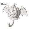 Black Bat Wing Hook Devil Pumpkin Wall Hook, Halloween No-Drill Adhesive for Keys Key Holder Bags, Strong Sticky Damage-Free Decorative Hooks Entryway