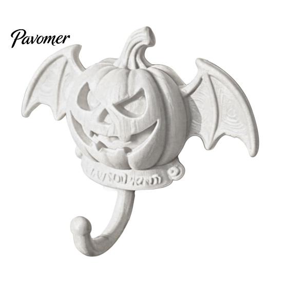 Black Bat Wing Hook Devil Pumpkin Wall Hook, Halloween No-Drill Adhesive for Keys Key Holder Bags, Strong Sticky Damage-Free Decorative Hooks Entryway