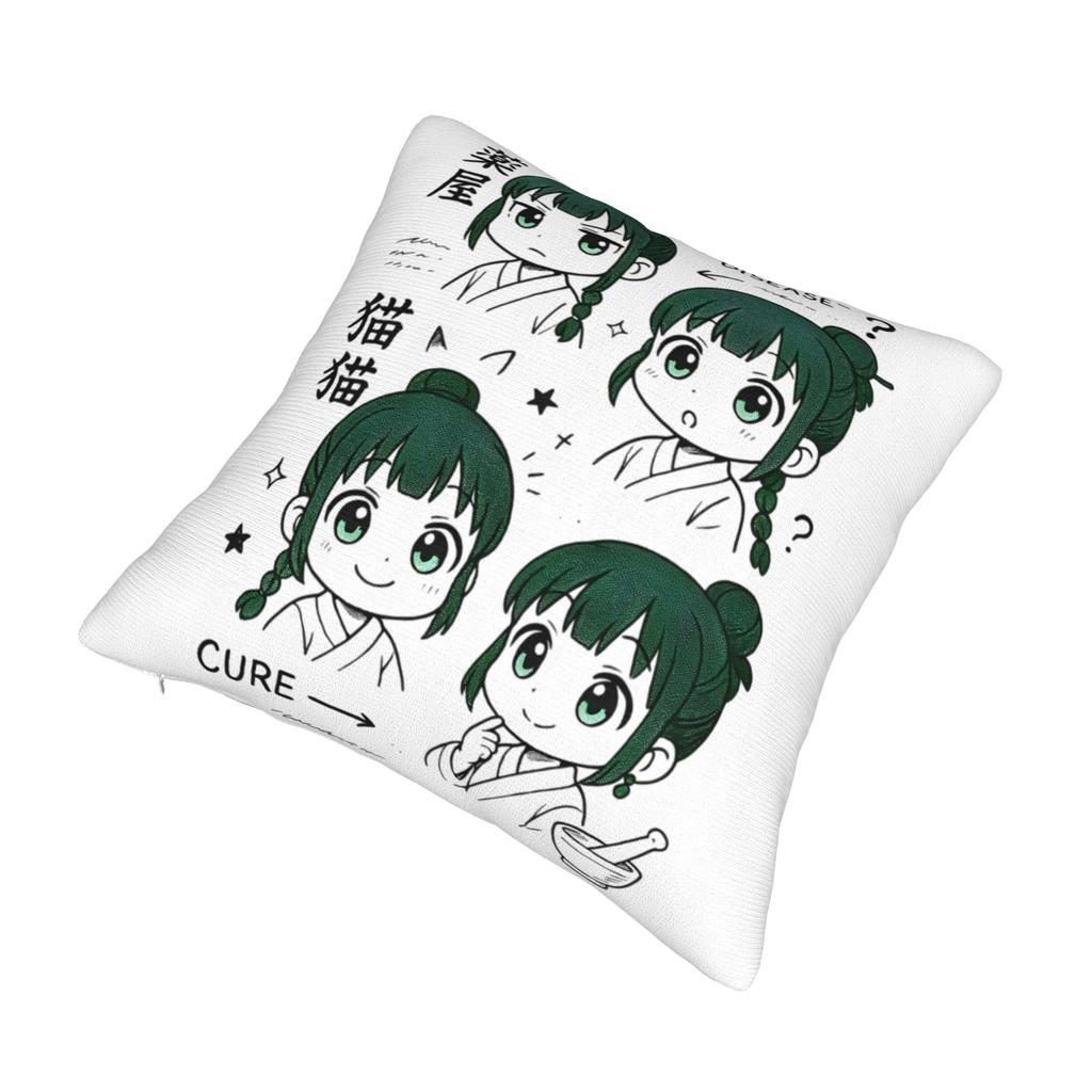 Soft The Apothecary Diaries Maomao Pillowcase Polyester Cushion Cover Decor God of Disease Anime Pillow Case Cover Home Zipper