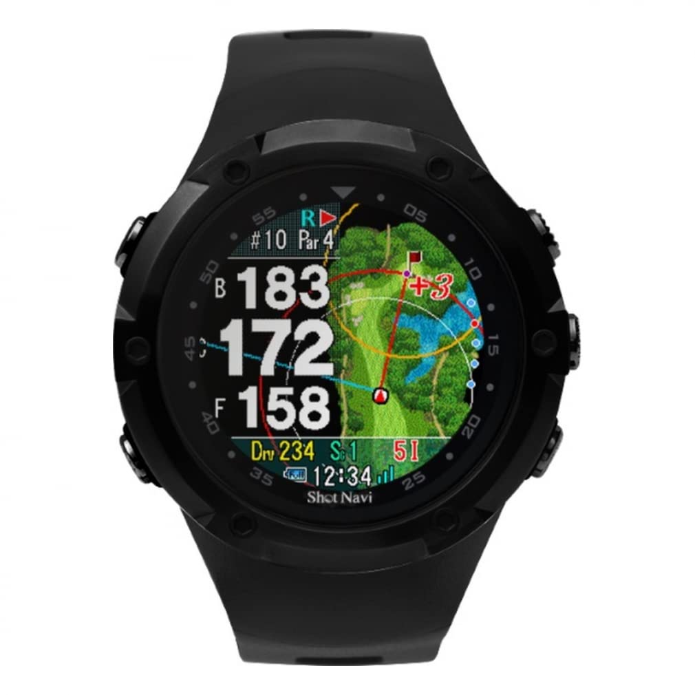 

Shot Navi W1 Evolve x GPS Golf Navigation Golf Elevation Fairway Green Compatible with Overseas Courses (Black Black) System, Rangefinder,
