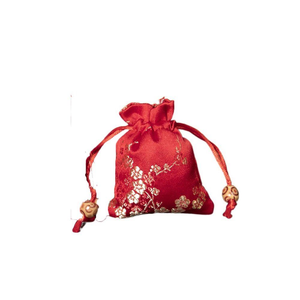 Embroidered Storage Bag Satin Jewelry Packaging Bag Retro Women Sachet  Party