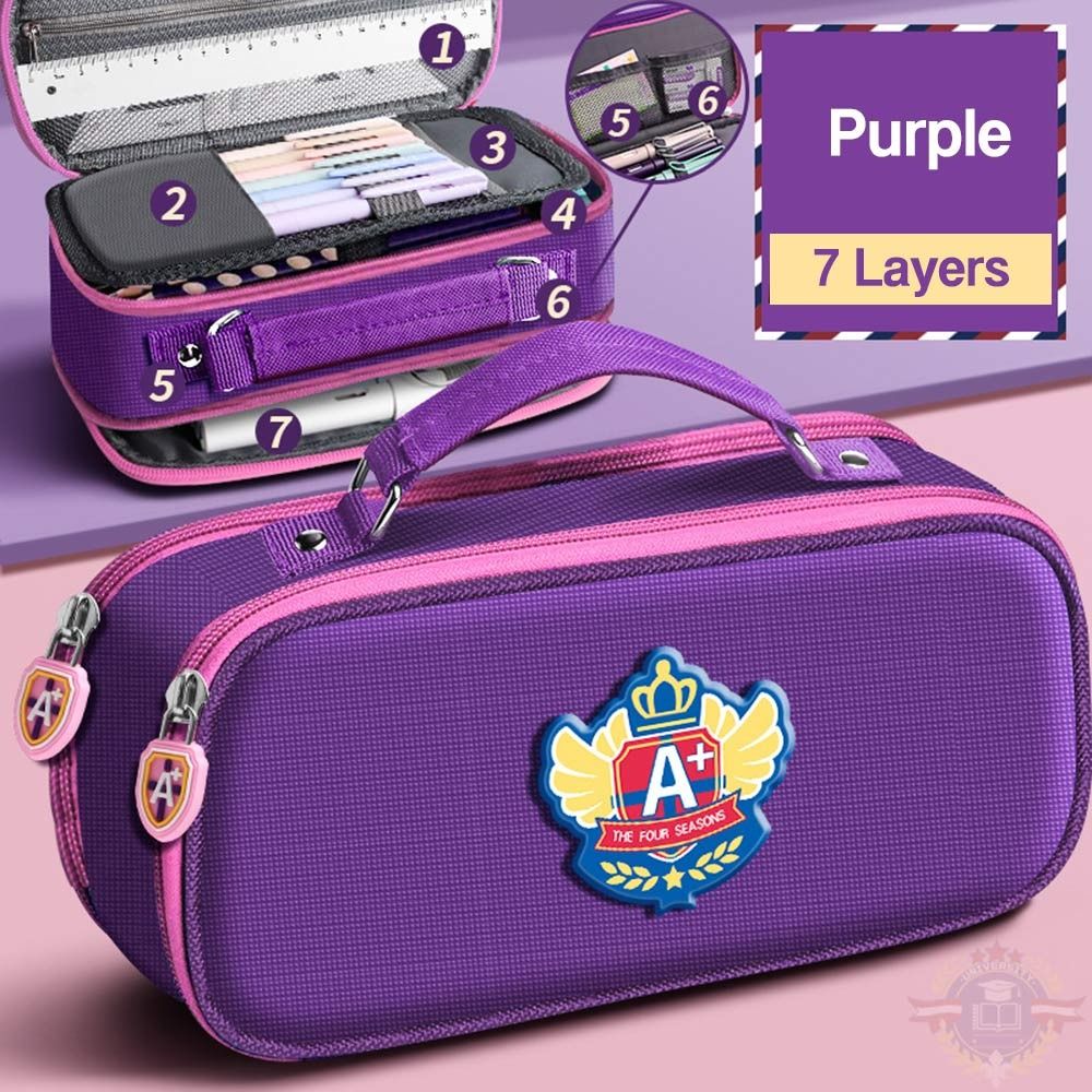 Large Capacity Pencil Case Canvas Stationery Bag Creative Pen Box  Gift