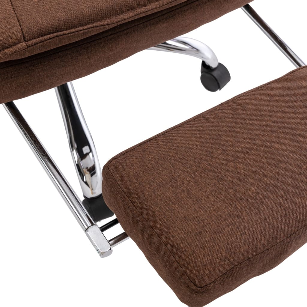 Office Chair Brown Fabric