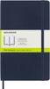 Moleskine Classic Notebook, Large, Plain, Sapphire Blue, Soft Cover (5 X 8.25)