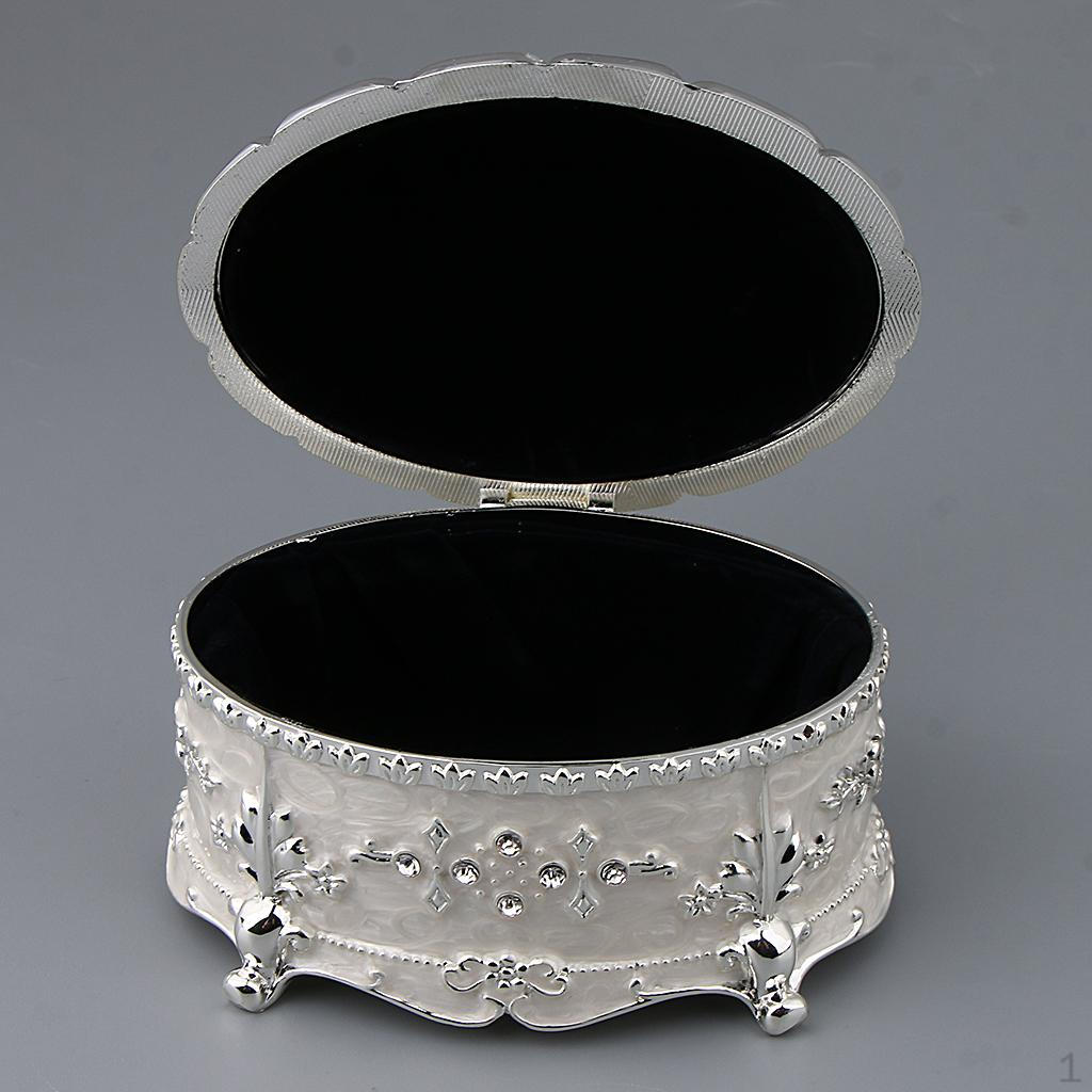 Chest Trinkets Jewelry Box Storage Studs Ring Holder Case