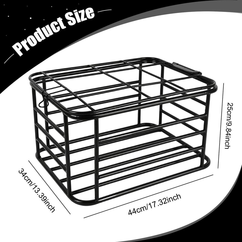 Gepäckträgerkorb für Fahrrad, Fahrrad-Hundetransportkorb, Frachtkorb zum Transportieren, Einkäufe, Wandern