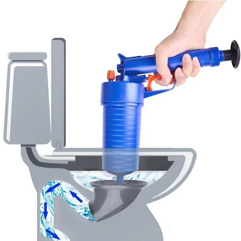 Pump Action Power Pressure Cleaner Floor Drain Toilet Plug Sink Plunger Dredge Tool Household Products Toilet Plunger