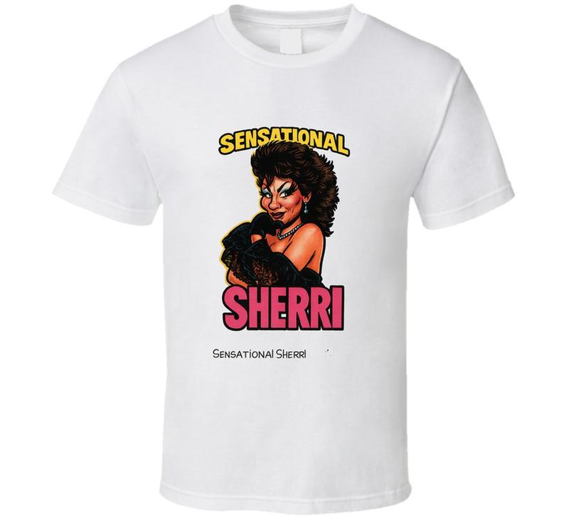 Sensational Sherri Retro Wrestling Caricature Unisex T-Shirt L