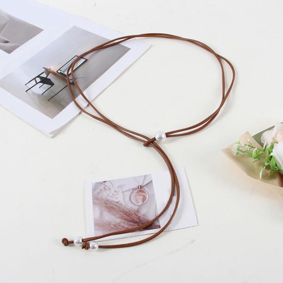 Women Belt Adjustable Design Imitation Leather Waistband Thin Rope Dress Shirt Top Versatile Belt Fashion Accessories