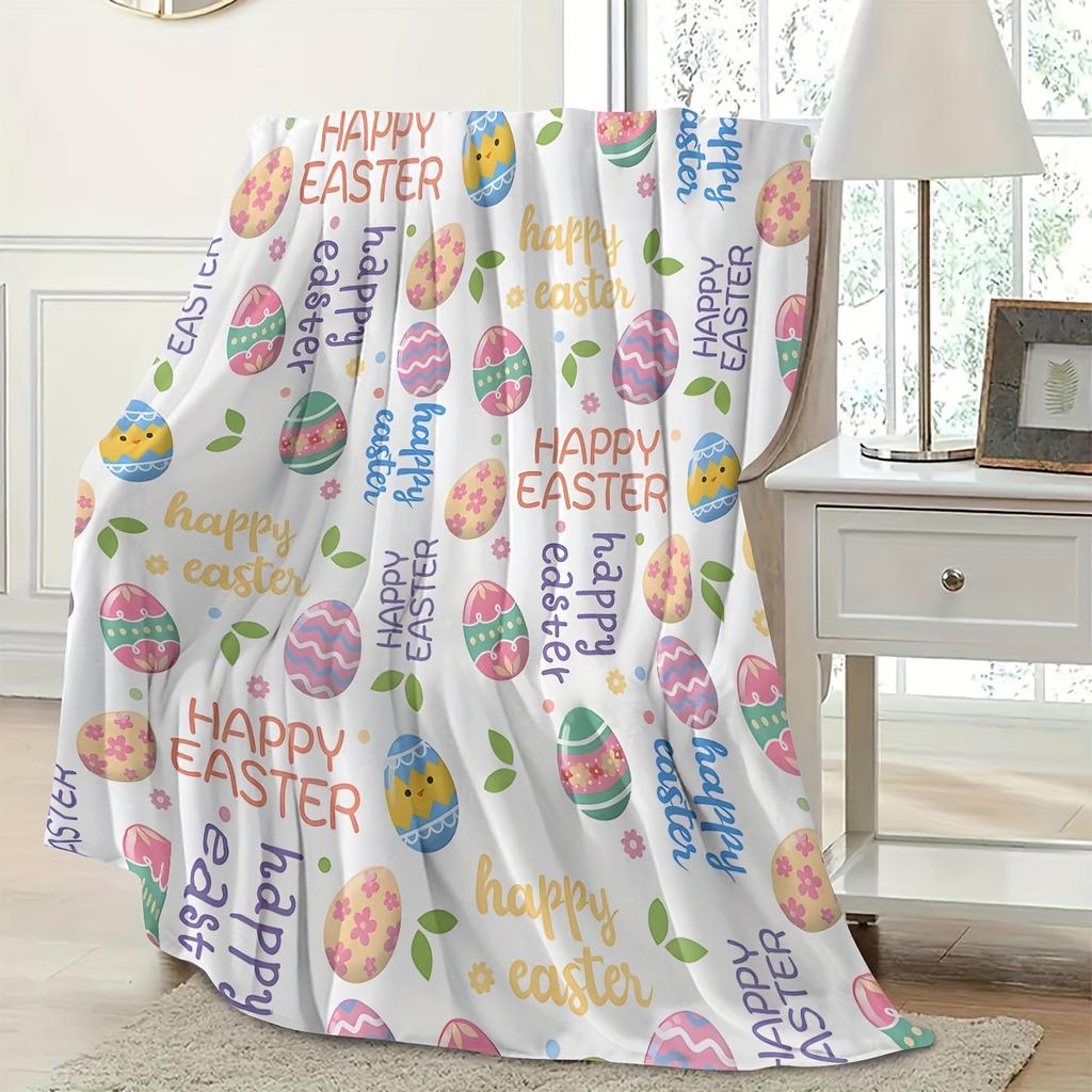1pc Easter Background Decor Pattern Blanket Home Daily Use Sofa Blanket Small Throw Blanket Nap Blanket Shawl Blanket Ideal Gift