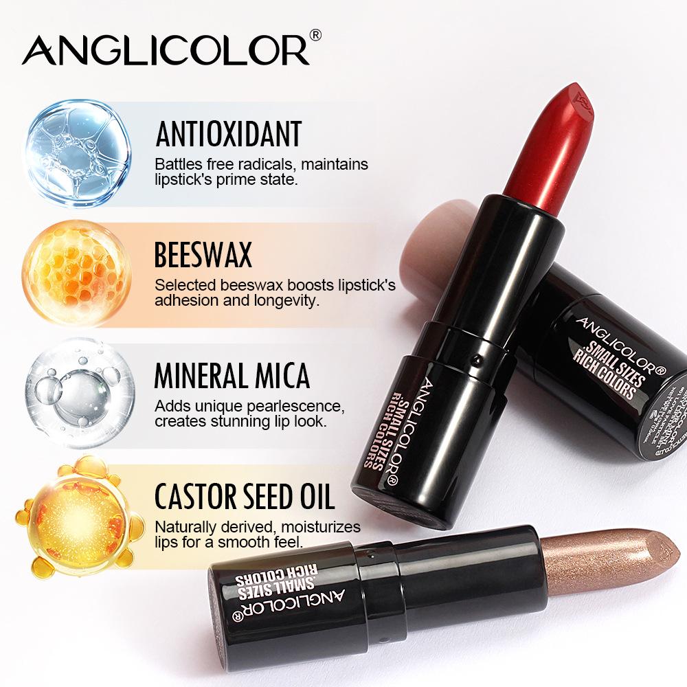 6 Colors Pearlescent Lipstick Set Box, Velvet Fine Sparkle, Long-lasting Waterproof, No Color Fading, No Sticking Glitter Lipstick Set Box