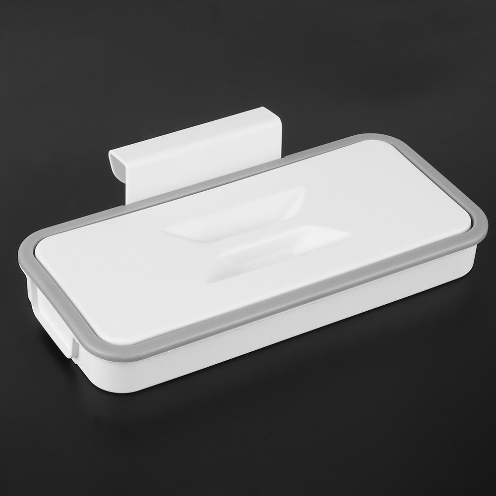 Hanging Trash Bag Rack Garbage Waste Holder with Lid for Kitchen Closet Cupboard Accessory