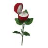Beflockte Rosen-Ringbox Langwurzel-Rosen-Ohrring-Ring-Aufbewahrungsbox High-End-Geschenkbox Verlobungsring-Aufbewahrungsbox