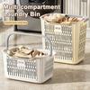 Laundry Basket Breathable Mesh Storage Basket with Handle Dirty Clothes Basket with Built-In Underwear Basket for Clothes Toys Bathroom Laundry