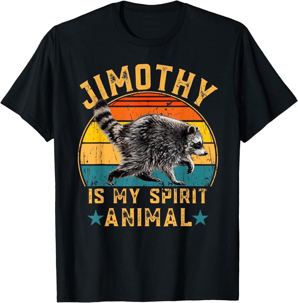 Vintage Raccoon Quote Design Timothy is My Spirit Animal T-Shirt