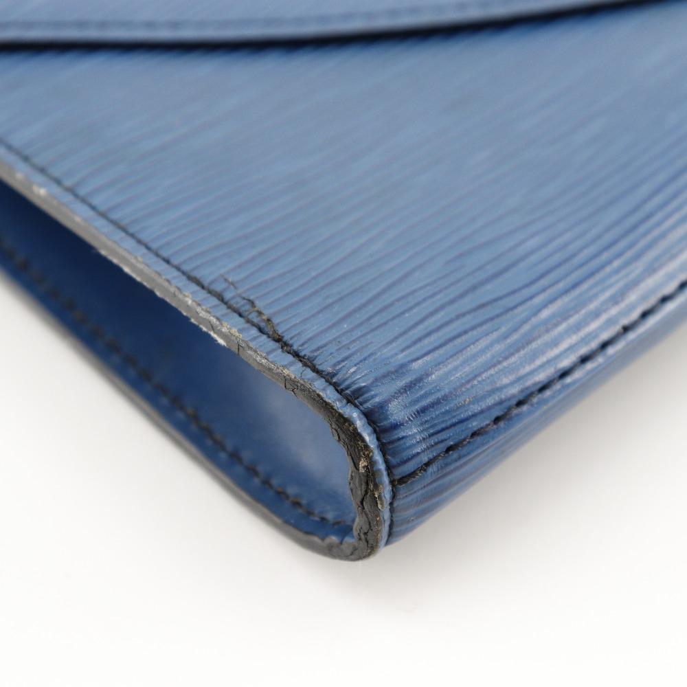 LOUIS VUITTON Art deco Clutch bag M52635 Business Bag Toledo Blue Blue Epi Leather Women Used