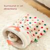 Cat Sleeping Bag Enclosed Warm Thermal Pet Bed Winter Indoor Cat Cave For Home Farmhouse Apartment Bedroom Christmas New Year