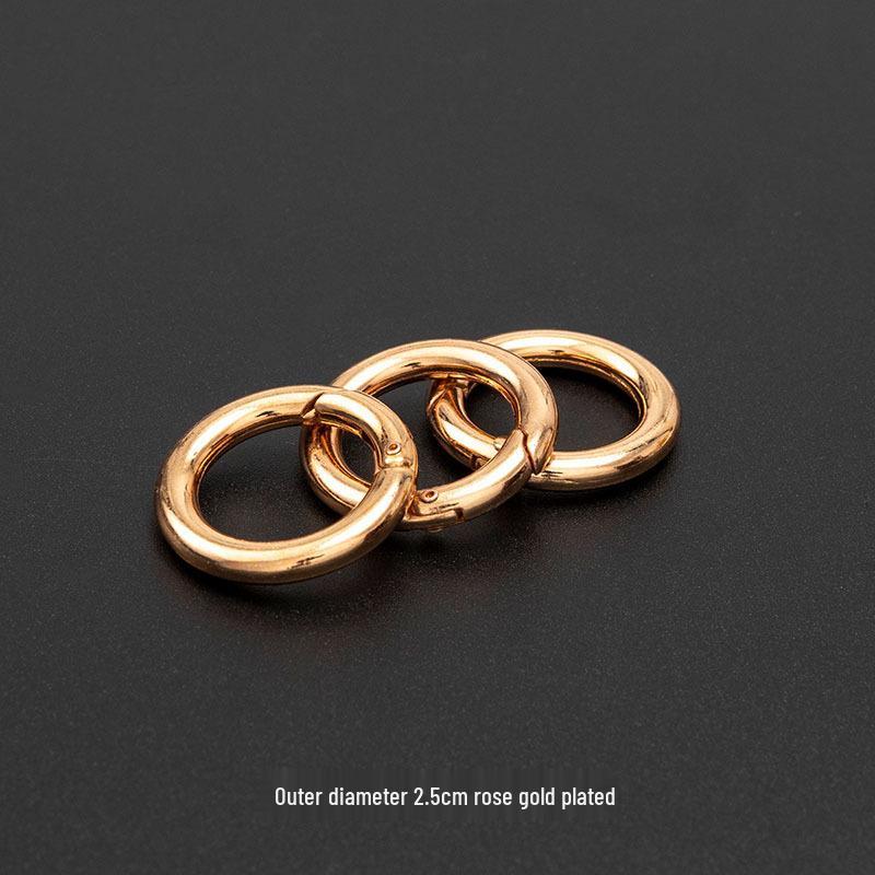 Fibbia Circolare in Lega di Zinco Fai da Te Accessori per Borse: Gancio a moschettone ad anello per borse da donna