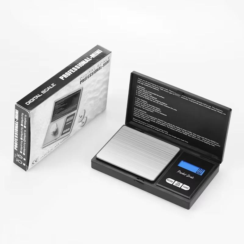 Digitale Mini-Taschenwaage für Gold, Sterlingsilber und Schmuck – Präzisionswaage 200/500 g/1000 g x 0,01 g/0,1 g