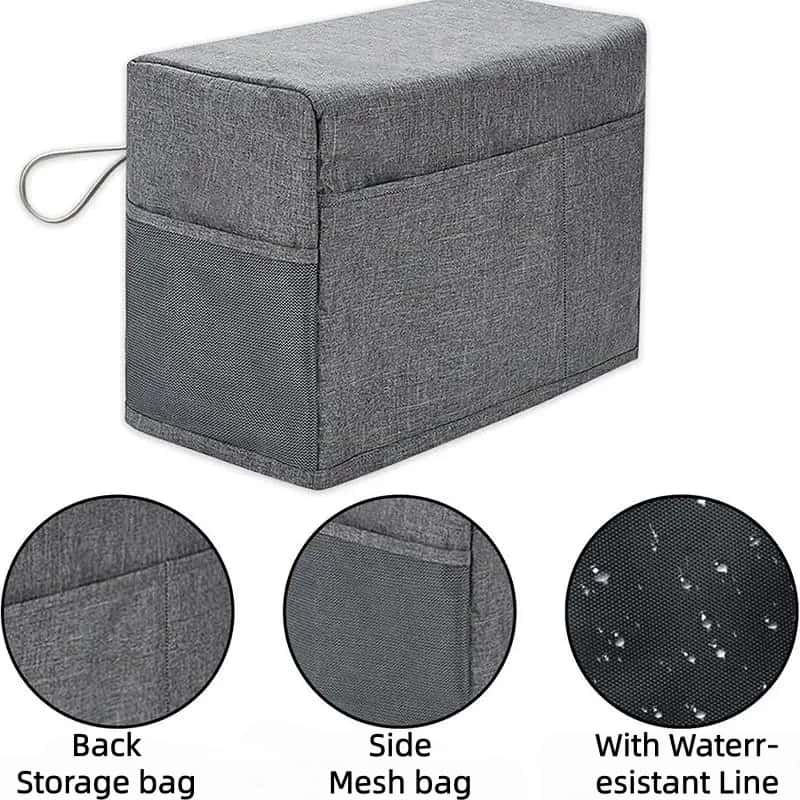 1 Stück Wasserdichte Nähmaschinenabdeckung mit Taschen Kratzfeste Staubschutzhülle für die meisten Nähmaschinen Staubschutz