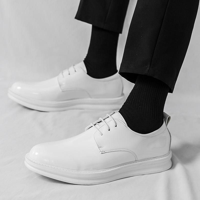 New British Gentleman Pointed Business Patent Leather Shoes For Men Wedding Dress Prom Formal Footwear Zapatos Hombre