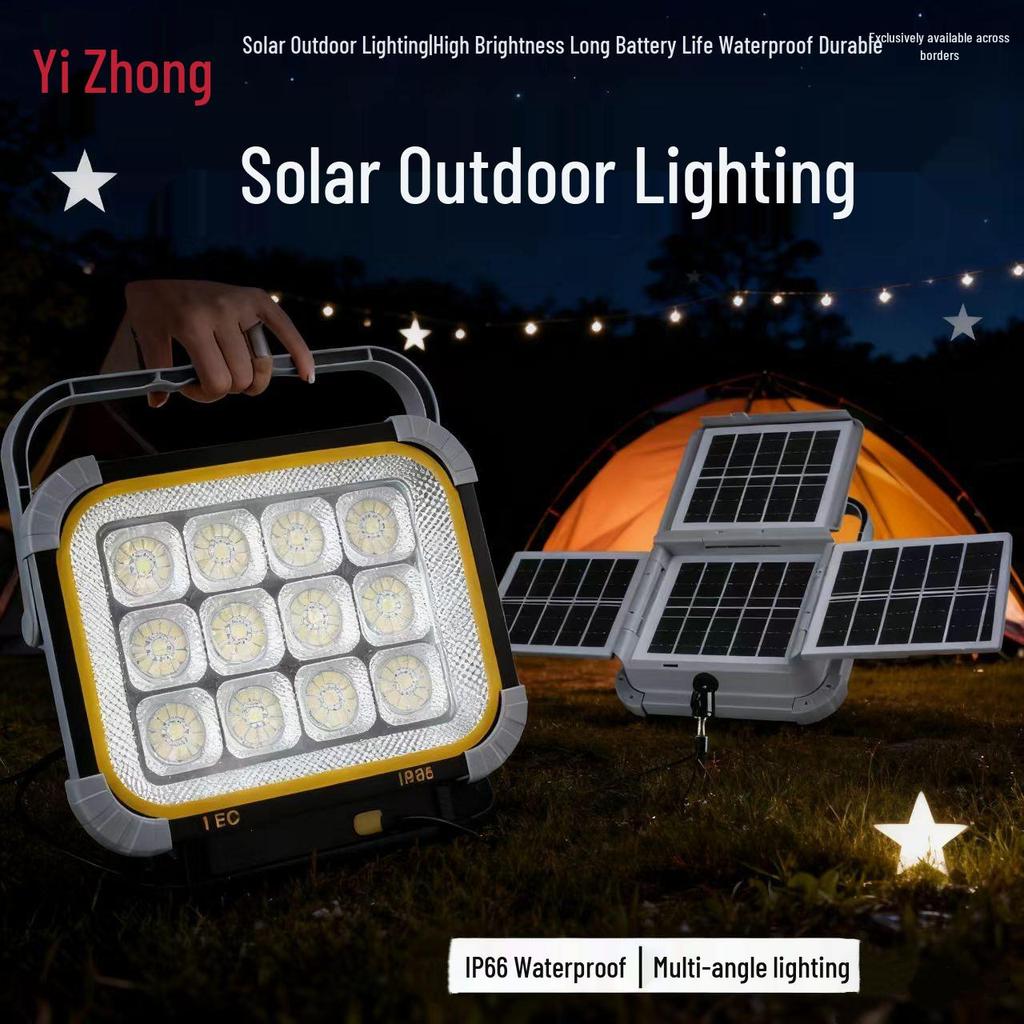 Solar-Ultrahelle Wasserdichte Wiederaufladbare Outdoor-Flutlichtleuchte