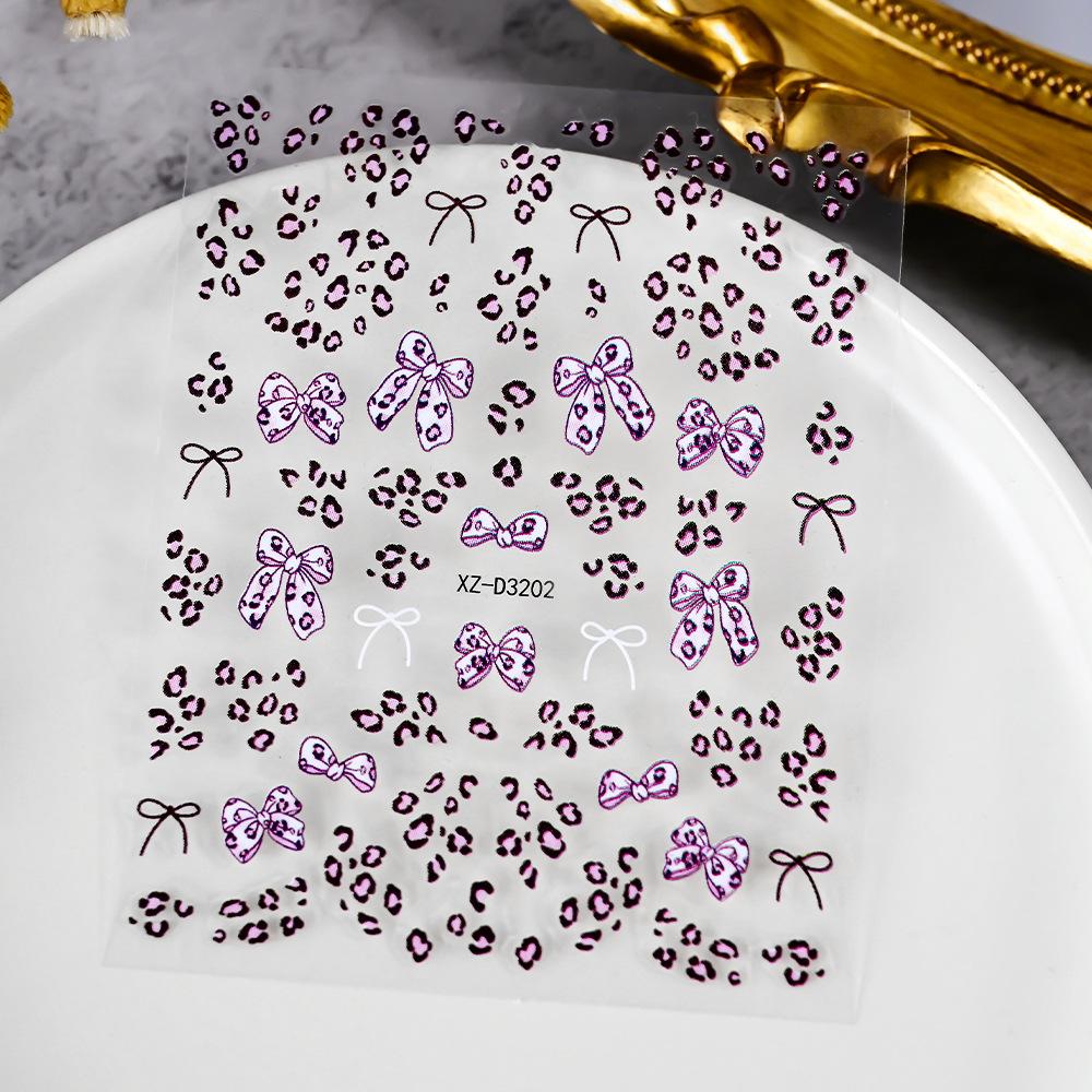 Leopard Print Nail Art Sticker Autumn And Winter Adhesive Obedient Nail Sticker Spice Girl Leopard Print Nail Art Decal