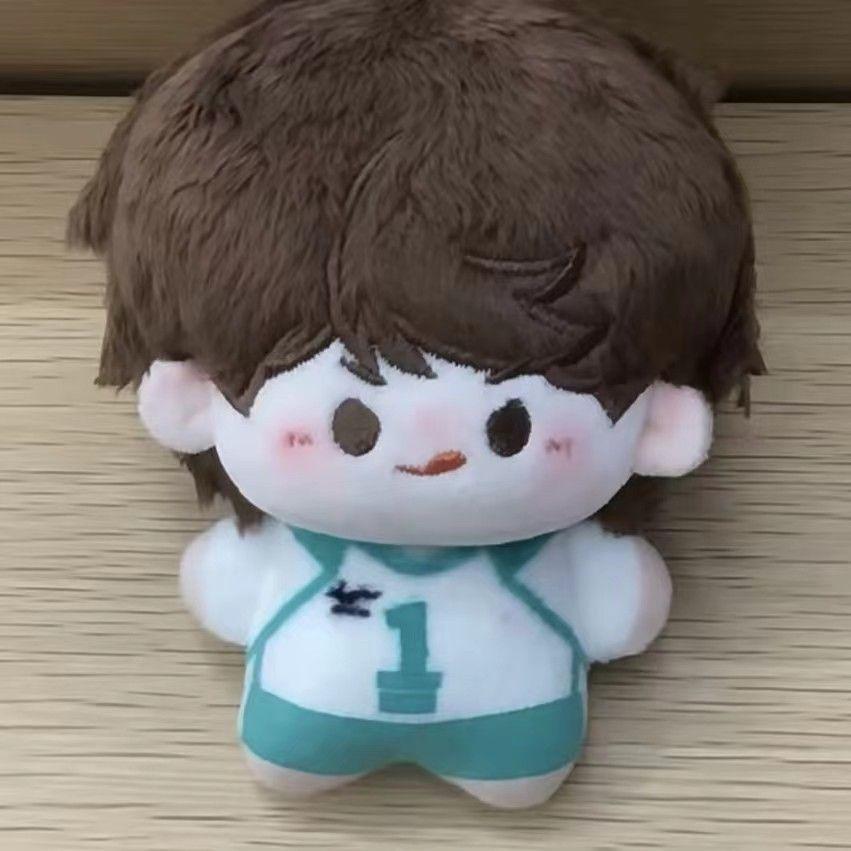 12cm Baumwollpuppen-Anhänger Kinder-Stofftier Geburtstagsgeschenk Cosplay Anime Haikyuu!! Tooru Oikawa Cartoon Anhänger black
