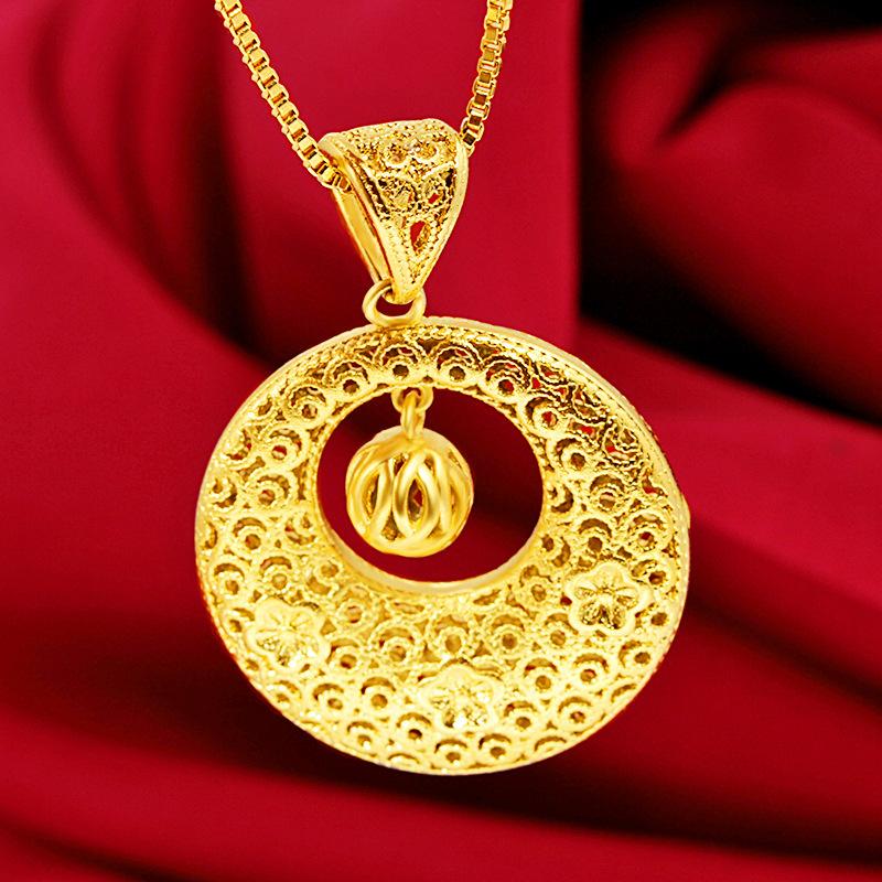 

Flexible Rotation Rotating Coin Compass Pendant Necklace for Women Gold | Smooth Rotation, Auspicious Meaning