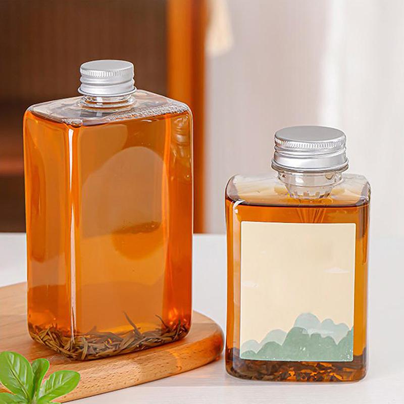 260/350/500 ml plokščias kvadratinis butelis gėrimams, aukštos kokybės sulčių puodelis, pieno arbatos, šaltų gėrimų butelis, nešiojamas gėrimo puodelis