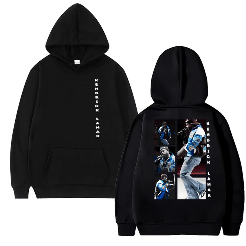 Kendrick Lamar 2025 world Tour Graphics black Hoodies New Men women hip hop Casual streetwear Unisex Fleece Sweatshirt pullovers