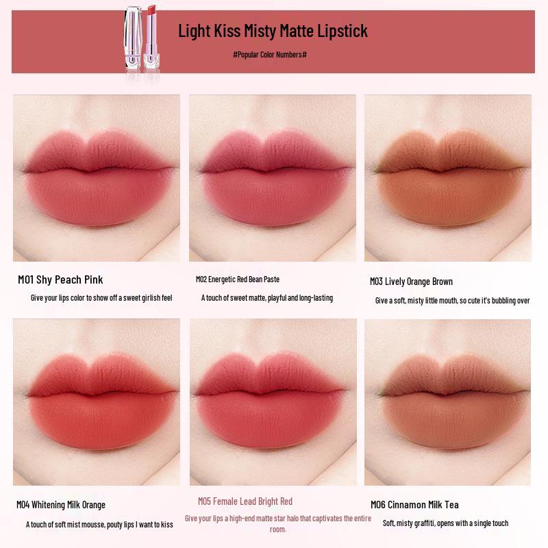 Mark Andy Velvet Matte Kiss-Proof Lipstick: Long-lasting, Non-Stick, Natural Brightening for Students