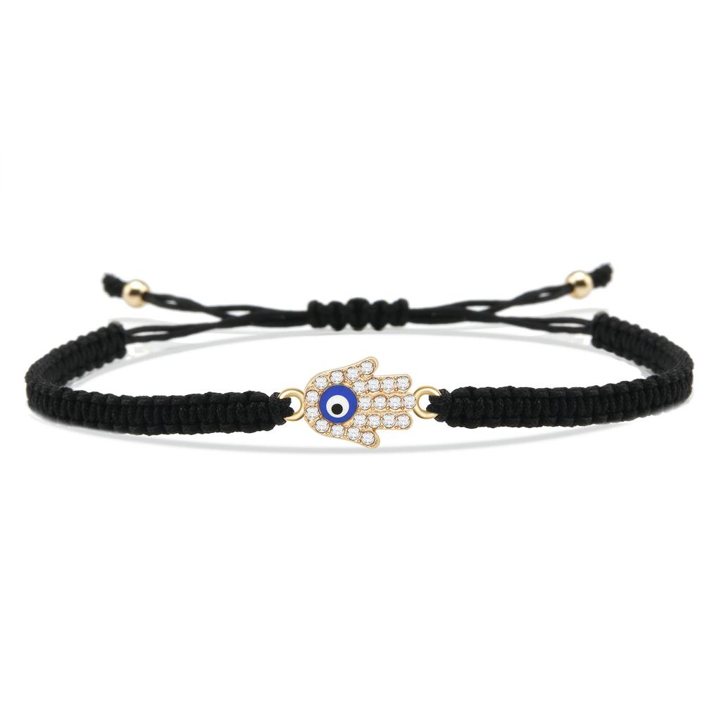 Red Rope Zinc Alloy Hamsa Hand Evil Eye Charm Bracelet Women Fashion Fatima Black Cord Adjustable Jewelry Gift