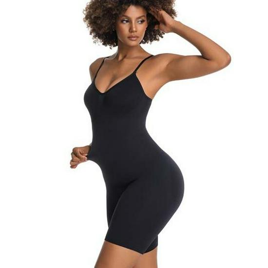 Ciało Shaper bez szwu: Wyszczuplający Kombinezon Jednoczęściowy z Kontrolą Brzucha i Podnoszeniem Pośladków, Regulowany Top na Ramiączkach z Szortami