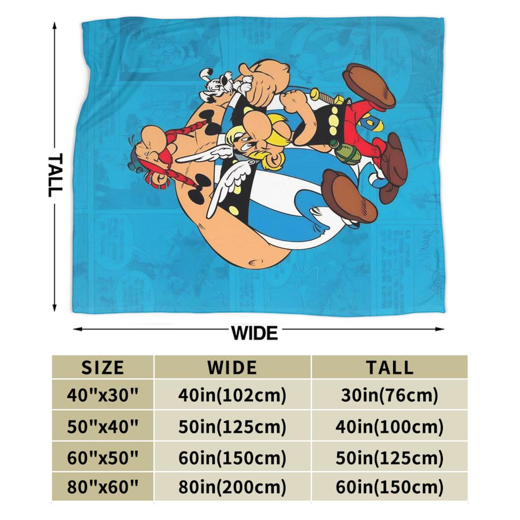 Asterix And Obelix Blanket Quality Super Soft Throw Blanket Winter Picnic Home Decor Fashion Bedspread