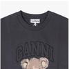 Ganni Isoli Bear Logo Rhinestone Women Sweatshirt A1060027