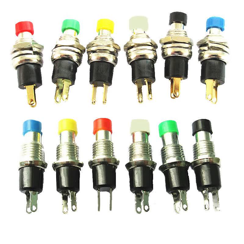 Baida Te PBS-110 7mm Momentary Push Button Switch, Red (100 Pcs)