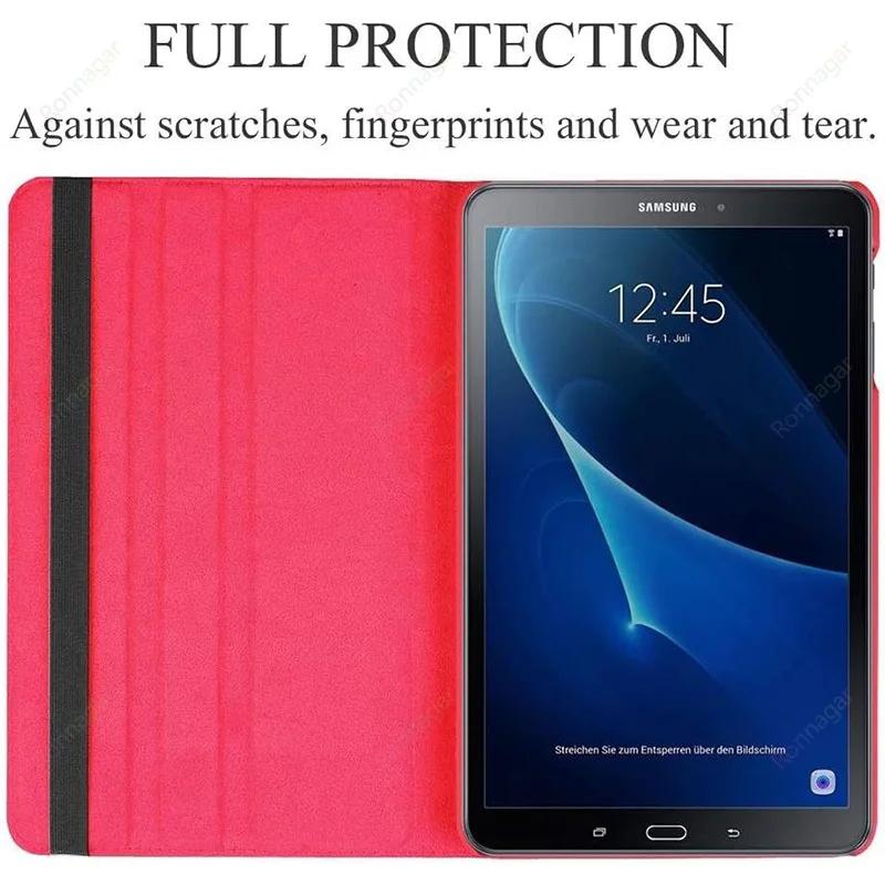 360° Rotating Tablet Case for Samsung Galaxy Tab A A6 10.1'' T580 Funda Smart Cover For Tab A8 10.5 X200 A7 Lite T220 Folio Capa