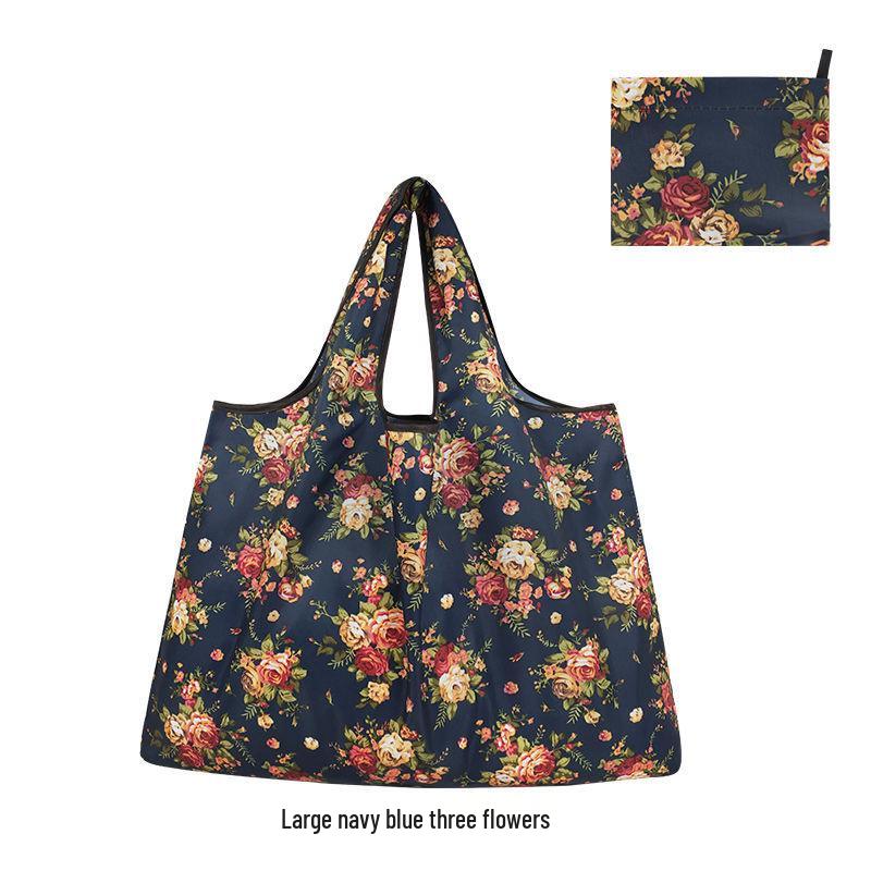 Eco-Friendly Large Capacity Flower Tote - Foldable, Waterproof, and Convenient for Shopping