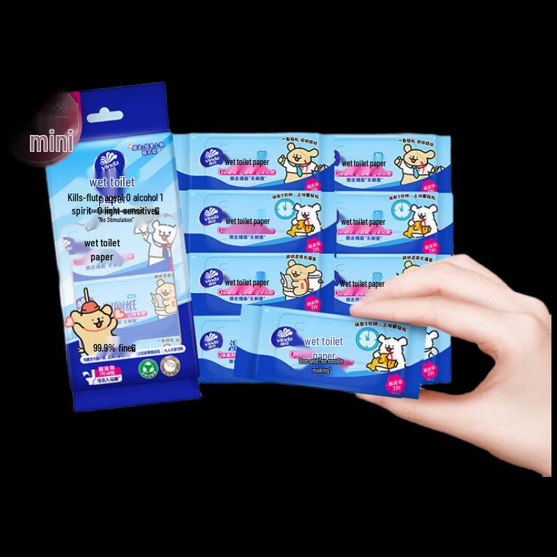 Vinda Line Dog Ultra-Mini Flushable Wet Toilet Wipes