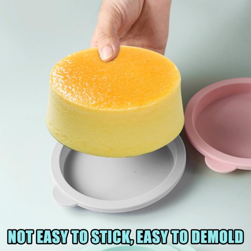 Food Grade Silicone Round Cake Pan Oven Safe Baking Dish Perfect For Cakes Jellies Puddings Dessert Bakeware