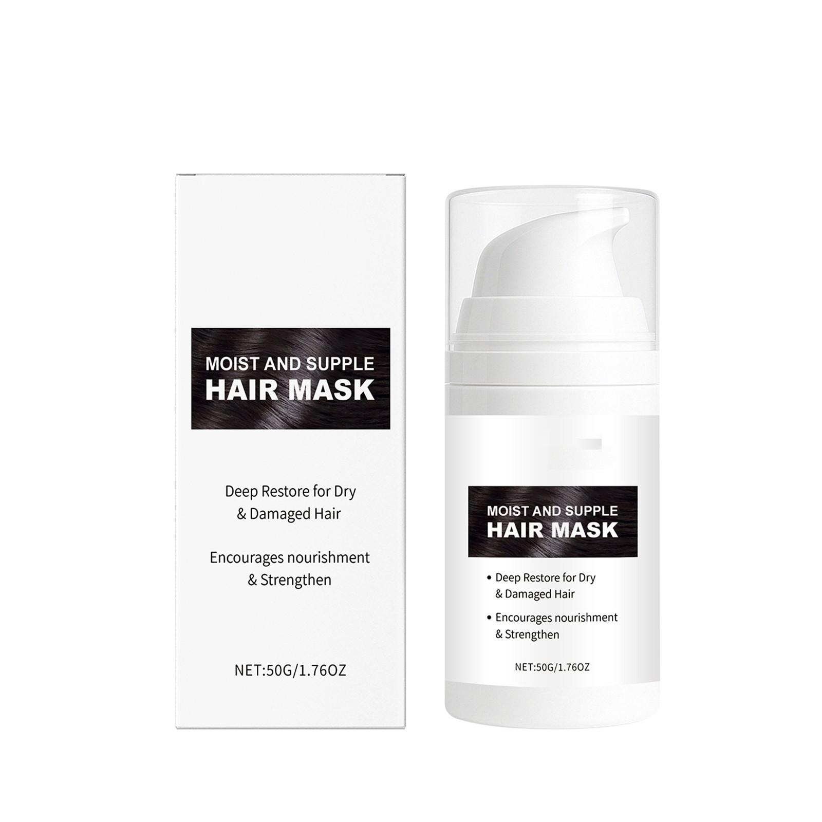 

Увлажняющая и эластичная маска для волос Ухаживающая маска для волос нежная, ухаживающая, восстанавливающая, сушит, восстанавливает, увлажняет и подходит для различных типов волос 50 г One Size белый