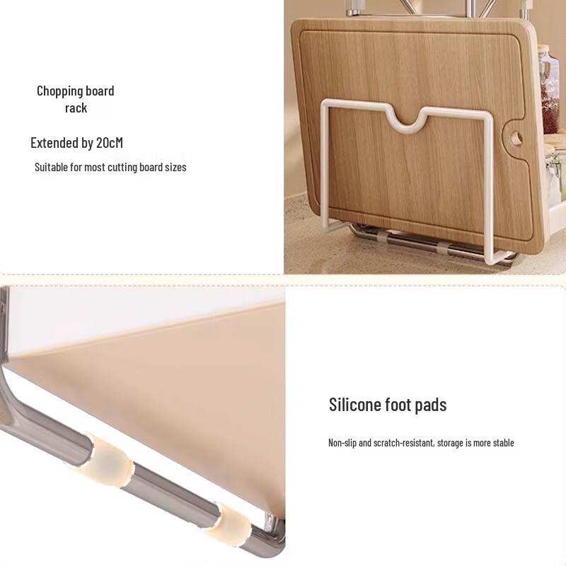 Multifunktionales 3-stöckiges Aufbewahrungsregal für Küchenarbeitsplatten